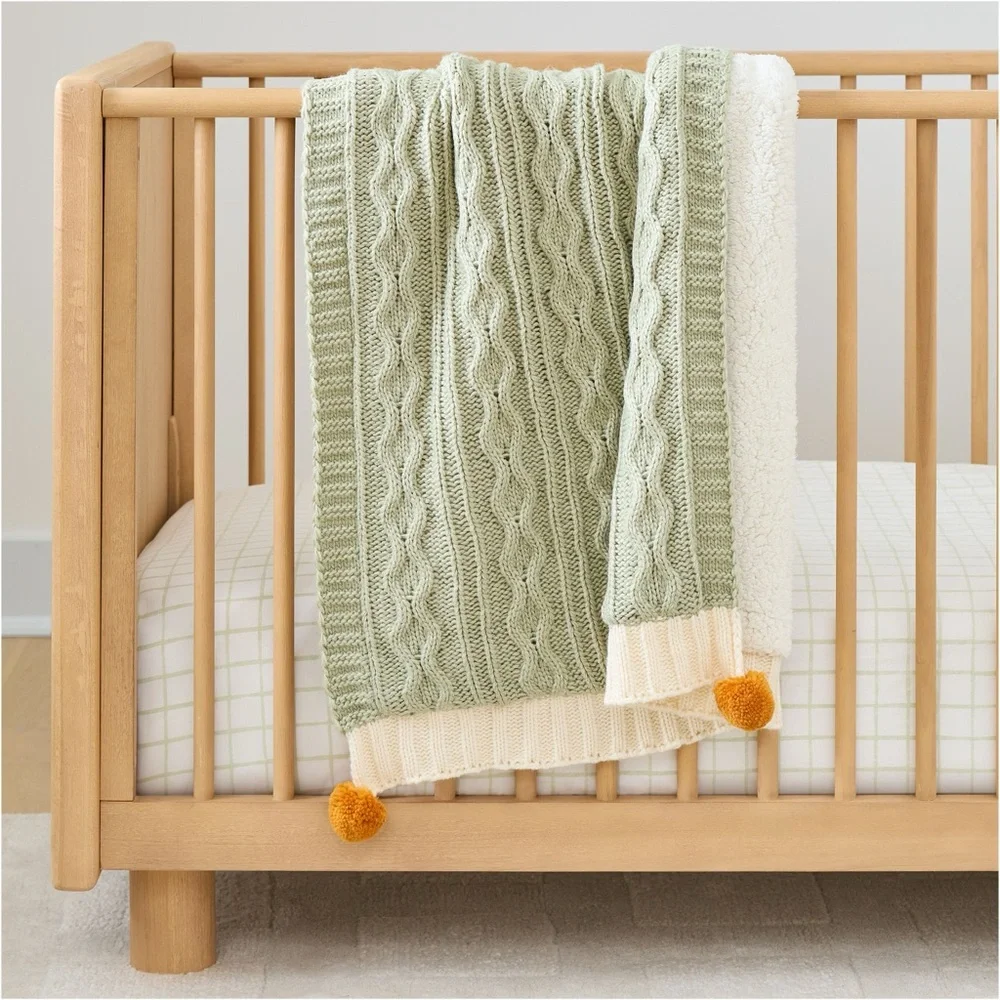 NEW West Elm Cozy Cable Knit Baby Blanket